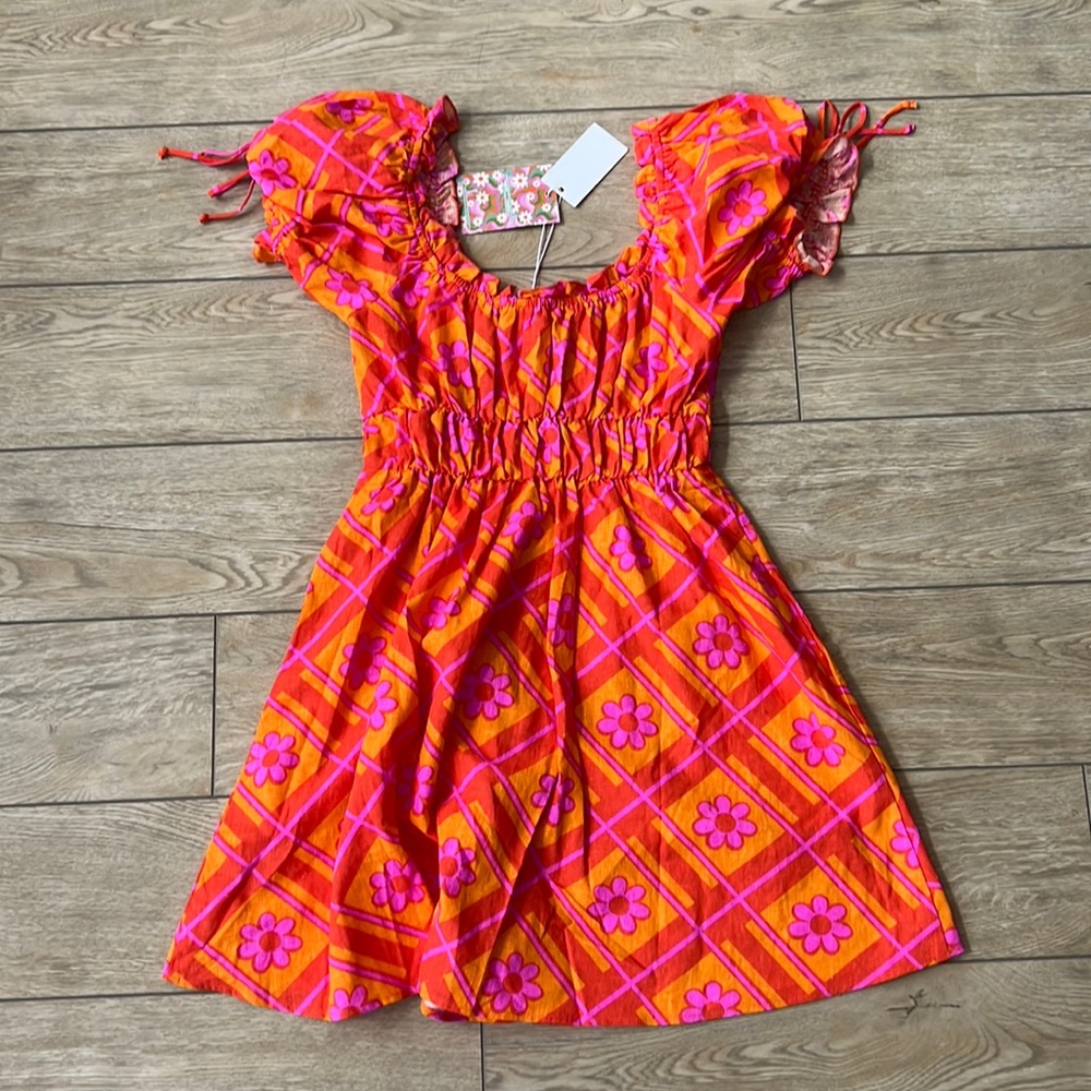 Show Me Your Mumu x Barbie Nikki Mini Dress in Malibu Daisy - Picture 4 of 4